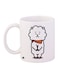 Cartoon Printed Coffee Mug White/Black 11ounce