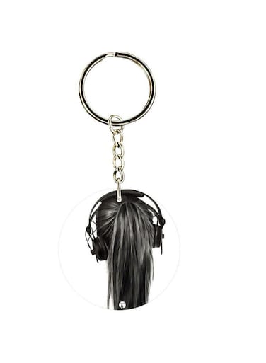Headphone Character Printed Keychain