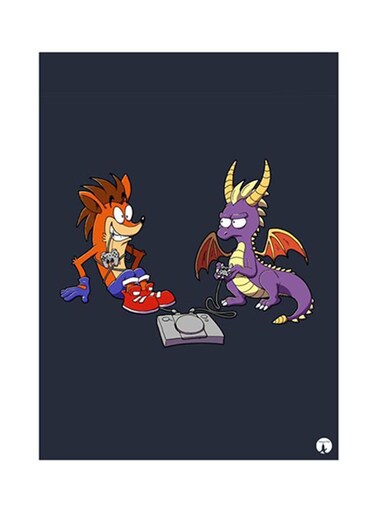Crash And Spyro Metal Plate Poster Multicolour 15x20centimeter