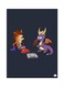 Crash And Spyro Metal Plate Poster Multicolour 15x20centimeter