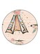 Art Printed Fridge Magnet Round Multicolour