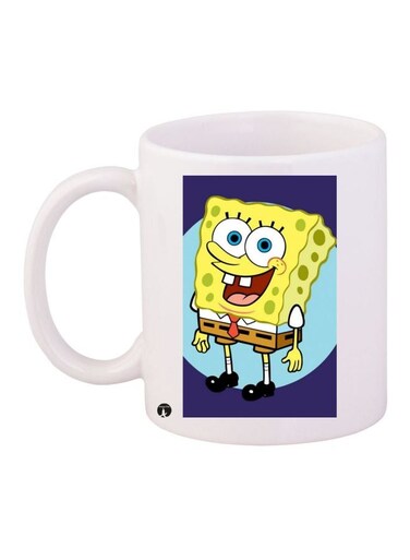 SpongeBob SquarePants Printed Coffee Mug White/Blue/Yellow