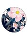 Flowers Printed Fridge Magnet Round Multicolour