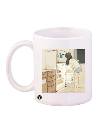 Printed Coffee Mug White/Beige/Brown