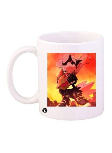 Sonic Video Game Printed Coffee Mug White/Red/Yellow