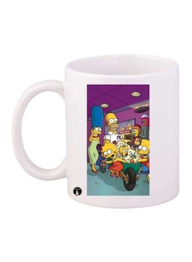 The Simpsons Printed Mug White/Purple/Yellow