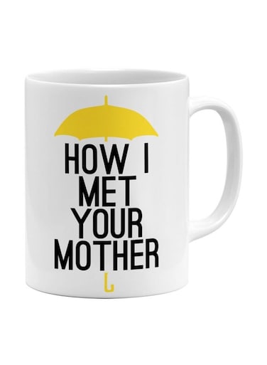 How I Met Your Mother Printed Ceramic Coffee Mug White/Black/Yellow
