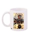 Micky Mouse Printed Ceramic Coffee Mug White/Beige/Brown 11ounce