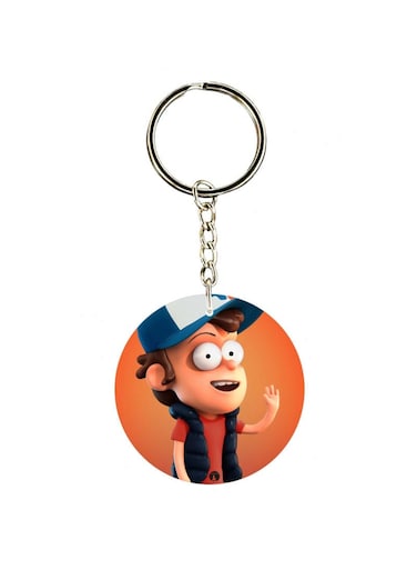 Cartoon Themed Single Sided Keychain