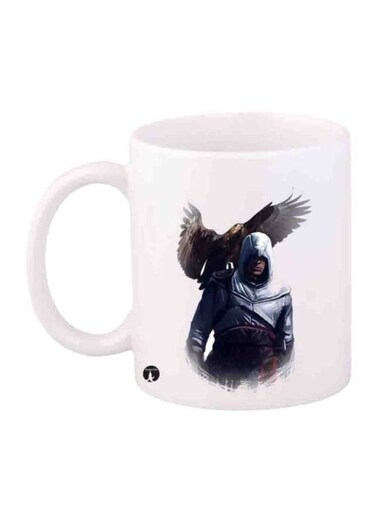 Assassin's Creed Video Game Character Printed Coffee Mug White/Blue/Grey
