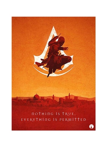 Video Game Assassin's Creed Metal Plate Poster Multicolour 15x20cm