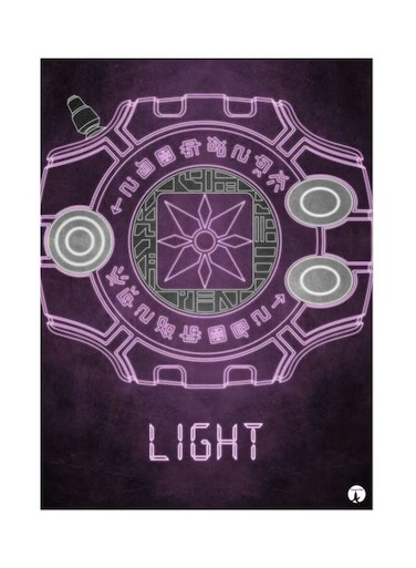 Metal Plate Of The Anime Digimon Poster Multicolour