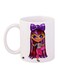 Cartoon Girl Printed Coffee Mug White/Purple/Pink