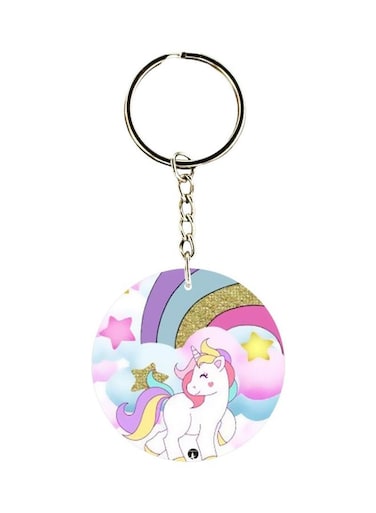 Unicorn Horse Printed Pocket Keychain