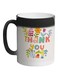 Thank You Printed Magic Coffee Mug Black 325ml