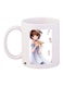 Cartoon Girl Printed Coffee Mug White/Blue/Brown