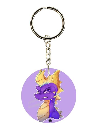 Double Sided Spyro Printed Keychain