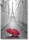 Eiffel Tower Themed Wall Painting Grey/Red 40x60cm