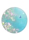 Flowers Printed Fridge Magnet Round Multicolour