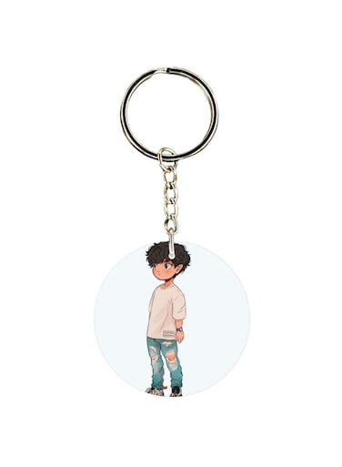 Single Sided Character Printed Keychain