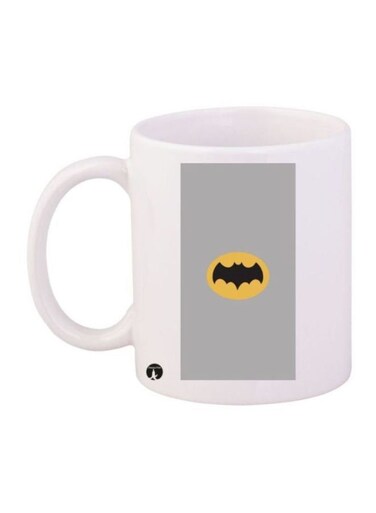 Batman Printed Coffee Mug White/Grey/Yellow