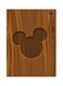Mickey Mouse Themed Metallic Plate Brown 20x15cm
