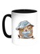 Owl Printed Coffee Mug White/Black 11ounce