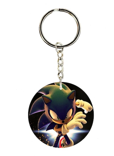 Keychain Of The Video Game Sonic ( 2 Sides)