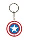 Double Sided Captain America Printed Keychain Red/White/Silver