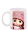 Cartoon Girl Printed Coffee Mug White/Beige/Pink