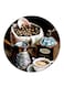 Coffee Printed Fridge Magnet Round Multicolour