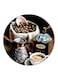 Coffee Printed Fridge Magnet Round Multicolour