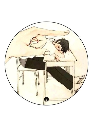 Cartoon Printed Fridge Magnet Beige/Black 5.5cm