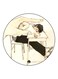 Cartoon Printed Fridge Magnet Beige/Black 5.5cm