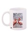 Flamingo Printed Coffee Mug White/Grey/Orange 11ounce