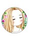 Girl Printed Fridge Magnet Multicolour
