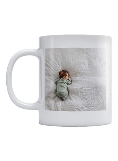 Baby Printed Ceramic Mug White/Grey/Brown