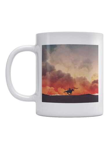 Ceramic Tea And Coffee Mug White/Brown/Orange