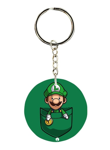 Video Game Super Mario Printed Keychain