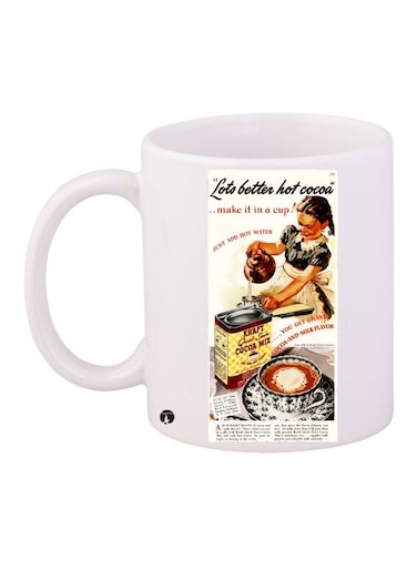 Girl Printed Coffee Mug White/Black/Beige