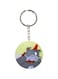 Double Sided Cartoon Dog Printed Keychain