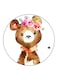 Bear Printed Fridge Magnet Round Multicolour