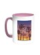 Summer Vacation Printed Coffee Mug Pink/White 11ounce