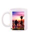 Cartoon Printed Coffee Mug White/Green/Pink