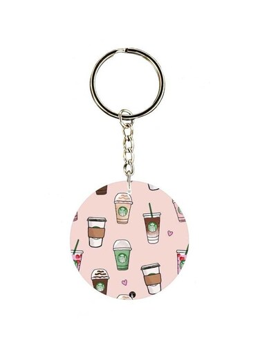 Double Sided Beverage Printed Keychain