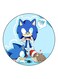 Sonic Printed Fridge Magnet Blue/White/Brown