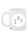 Musical Notation Printed Coffee Mug White/Black 11ounce