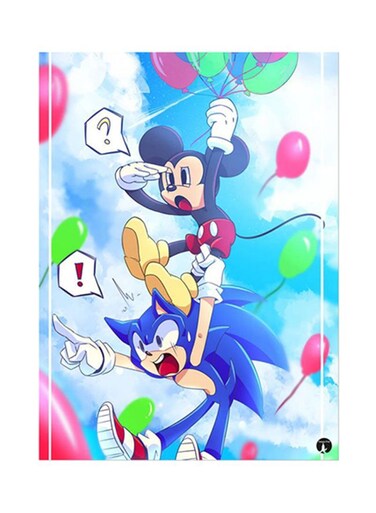 Video Game Sonic Metal Plate Poster Multicolor 15x20centimeter