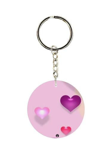 Hearts Printed Keychain