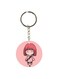 Cartoon Themed Single Sided Keychain